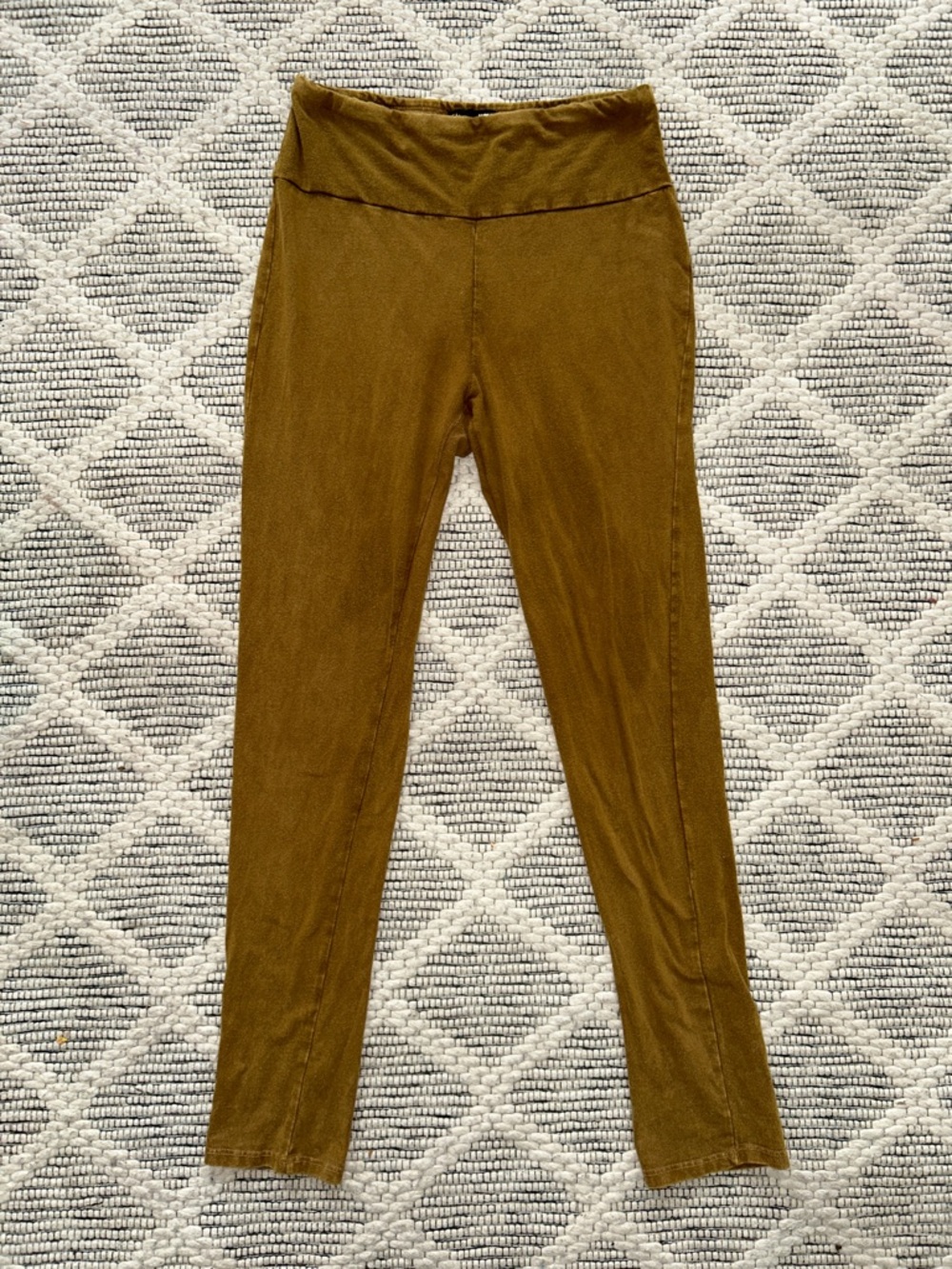 Fashion Nova Washed-Brown Cotton Leggings size Large